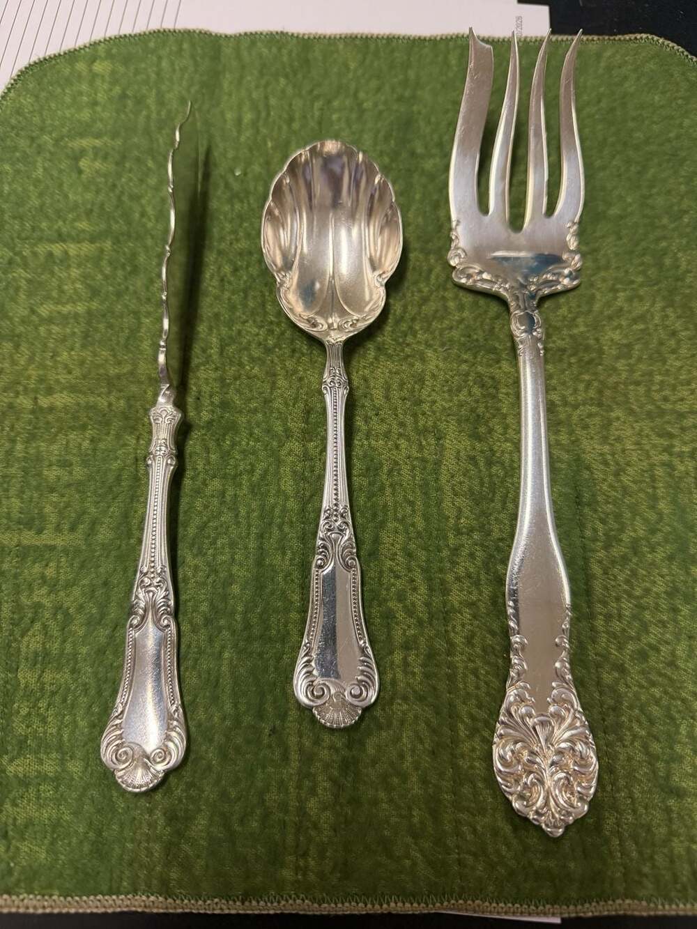 Vintage W.R. Rogers Silverplate Serving Set 3-Piece Circa~1900-1930s value~150$